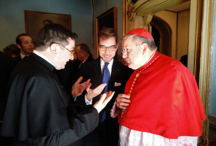 Con il cardinale Burke al Palazzo Massimo