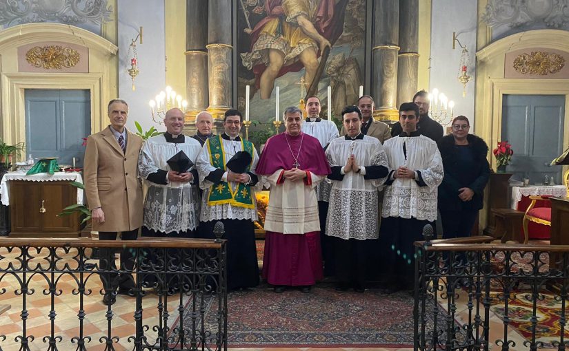 Visita del Vescovo di Ascoli Piceno al Coetus, S.E.R Mons. Palmieri, Arcivescovo a titolo personale.